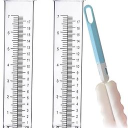 BIUWING 6 inch Rain Gauge Replacement Tube Glass for Yard Garden and Outdoor Home, with Tube Brush, Best Rated,2 Packs-picture-31