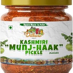 DILBARO Kashmiri Munj-Haak Pickle | Tasty Ready to Eat Pickles | No Added Preservatives & Chemical Free Pickle Jar | Homemade Traditional Kohlrabi Achar | Monji Achar (250g)-image-87