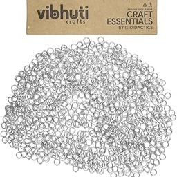 Vibhuti Crafts Silver Jump Rings for Jewellery Making - 5mm Open Jump Rings, Pack of 500 Pcs - Small Craft Rings, Keychain Jump Rings, Bracelet and Jewelry Findings-image-11