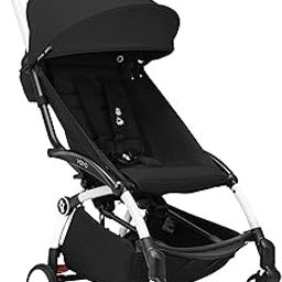 Stokke Babyzen YOYO3 Stroller from 6 Months - Includes White Frame Seat Cushion + Canopy - Folds in & Out in a Flash - Light & Compact - Carry-On Compatible - Black-picture-4