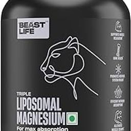 BeastLife Triple Liposomal Magnesium | 3-in-1 Formula with Magnesium Glycinate, Magnesium Oxide & Liposomal Magnesium Oxide | Maximum Absorption | Supports Sleep, Stress & Mood | Muscle, Bone & Nerve Health | 30 Capsules-image-94