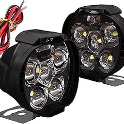 Allextreme EXL3FWW Imported 6 LED Fog Light Waterproof Pod Driving Spot Head Lamp for Bikes Cars and Motorcycle (10W, White Light, 2 PCS)-image-2