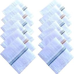 Kuber Industries Cotton 12 Piece Men's Handkerchief Set - White (CTKTC05634) Standard-image-46