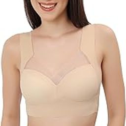 ICY Silk Seamless Pushup Sporta Bra, Padded, Full Coverage, Yoga Bralette Tank Top for Workout & Gym (in, Alpha, XL, Regular, Beige)-51