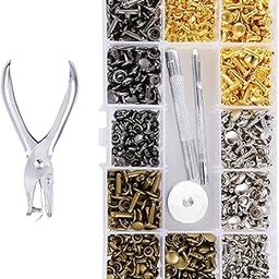 LICHTS®Eyelets Grommets Tool Set Clothing Leather Belt Bags Bag Washer Double Sided with Plier|Crafts | Multi-Purpose Craft Supplies | Crafting Pieces | Eyelets-image-35