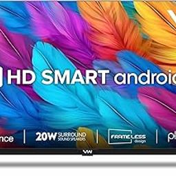 VW 80 cm (32 inches) Playwall Frameless Series HD Ready Android Smart LED TV VW32F5 (Black)-32