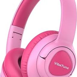 VibeTune Kids Bluetooth Headphones, 60H Playtime, Volume Limited 85/94dB, Bluetooth 5.4, Type-C Fast Charging, Foldable Wireless Headphones for Kids, Toddler Headsets with HD Mic (Pink)-picture-10