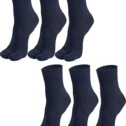 Women Cotton Ankle Length Toe Socks, Thumb Socks, (Black, Pack of 6 Pairs)-picture-55