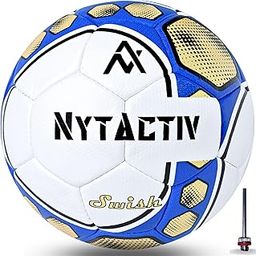 Football, 32 Panels, Thermobound Football, Grained PU, Suitable for Soft & Wet Ground, Hard Ground with Grass & Artifical Turf, International Match Ball, Size - 5-image-84
