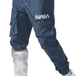 New Men's Lycra Midrise Elastic Waist Trackpant (NASA_Blue_23_XL)-image-78
