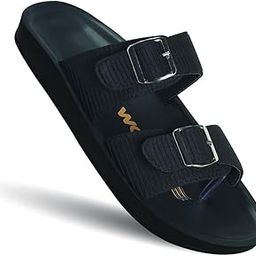 Men's Double Strap Slide Slippers for Men | Comfortable Casual Flats with Buckle Closure | Slip-Resistant & Cushioned-image-11