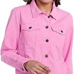 Women's Denim Jacket, Frayed Hem, Button Front, Casual Style-image-26