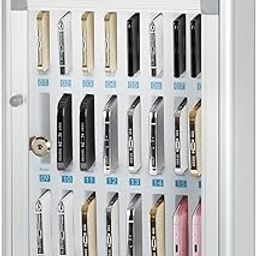 Cell Phone Locker Box With 24/36/48 Slots - Aluminum Alloy Icon With Numbers Storage Cabinet for Phones, Multicolour-image-55