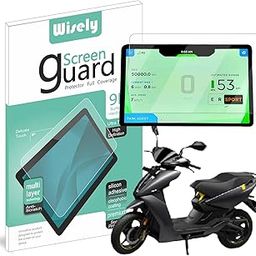 Wisely Premium Screen Guard for Ather 450x / 450 Plus Gen 3 Ev Scooter (7-inch) Touch Display Protector, Easy installation kit, HD Clear, Full Cover-image-81