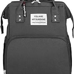 Kraptick Diaper bag backpack, diaper bags for mom for travel, baby diaper bag with changing station, maternity bags for mother and baby, nursing bags for mothers, foldable diaper bag (BLACK)-picture-11
