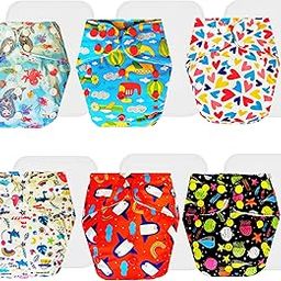 Dumbledo Premium Cloth Diaper with Cotton Insert (Pack of 6) | Dry Feel and Comfortable | Leakproof | Easy to Clean | Worry-Free Diapering | 3 Months – 3 Years | Unisex Baby-image-9