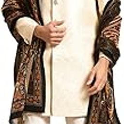 Men's White Kurta Indo-Western Sherwani Set Indo-Western, Full Sleaves, Knee Length, Straight, Regular Fit, Mandarin Collar Ethnic wear-image-15