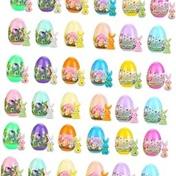 THE STYLE SUTRA Prefilled Easter Eggs with Bunnies Inside for Classroom Prize Supplies Girls 36pcs-image-67