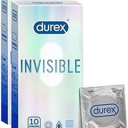 Durex Invisible Super Ultra Thin Condoms for Men – 10s, Pack of 2-0