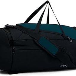 Novex Travel Rucksack Bag - 60L Internal Frame | Hiking Backpack for Men & Women | Trekking Camping Tourist Sport with Soft Polyester | Shoe Compartments, Front & Top Open, Zipper Lock - Black & Green-image-91