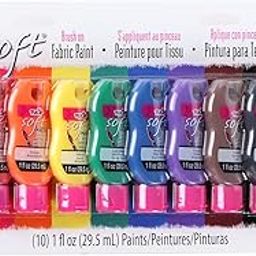 Tulip Soft Fabric Paint Kits - 10pk Rainbow-10
