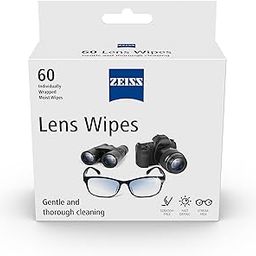ZEISS Lens Wipes 60 Count- Pack of 1| Lens Cleaner - Perfect for Spectacles, Eyeglasses, Sunglasses, Camera Lenses, Binoculars and all other lenses-22