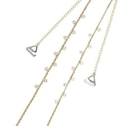 1 Pair Fancy Crystal Stones Bra Shoulder Straps- Beauty Back Shoulder Strap Bra Adjustable Shoulder Strap for Wedding/Party Gowns-image-97