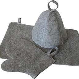 CLUB BOLLYWOOD® 3X Felt Sauna Kits Anti Heat Bathing Shower Headgear for Bathroom Bathing Sauna Gray | Pools & Spas | Sauna Parts & Accessories | Sauna Parts & Accessories | 1 Sauna Hat-image-40