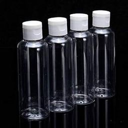 dinojames Empty Refillable Round Plastic Bottles with Flip Top Caps (White, 200 ml), Set of (24 Pcs.)-1