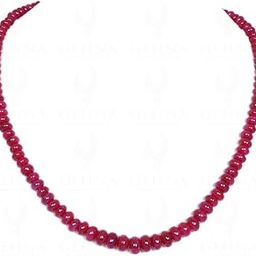 Ruby Gemstone Round Cabochon Bead Strand-image-49