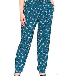Women's Soft Cotton Printed Lounge Pants | Stretchable & Relaxed Fit Pyjama with Pockets-image-35