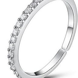 Platinum Plated Elegant Austrian Crystal Adjustable Band Ring for Women and Girls/Gift-image-39