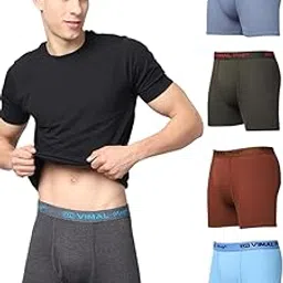 mack jonney Cotton Outer Elastic Trunks for Men-Pack of 2-MACK639028-picture-42