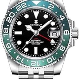 GMT Watches for Men Luxury Men's Automatic Mechanical Watch Date Display relojes para Hombres Japanese Movement 10ATM Waterproof 6001G-A-image-48