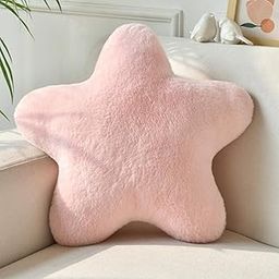 Xiashrk Star Pillow, Decorative Throw Pillows for Bed Couch, 15" Star Shaped Pillow Plush Floor Cushions Room Decor Pillow with Soft Faux Rabbit Fur for Sofa Bedroom Living Room-image-73