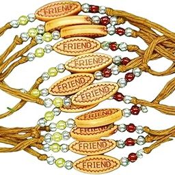 LITTLEMORE-Indian Multicoloured Friendship Band, Friendship day band, Resham Silk Thread Fancy for Friendship Day Pack Multicolor Band for Girls and Boys Women men for all age SET OF 12 (Friend2344)-image-1