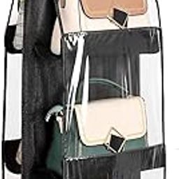 KIRFIZ Purse Holder Stand Handbag Holder Wall Handbag Hanger Stand Organizer Women Purse Rack dust-Proof Hanging Storage Stylish Hand Bags Girls Women Purse Hand Bag Storage Latest 6 Pockets-9