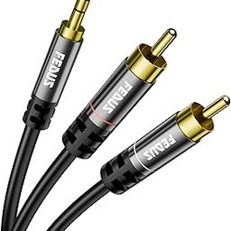 FEDUS 3.5mm to RCA Cable 16.4ft/5M, Rca to 3.5 mm Male Audio Adapter 2RCA Gold Plated Shielded Stereo Y Braided Audio Adapter Cord AUX Cable for Smartphones, MP3, Tablets, Speakers, Home Theatre-12