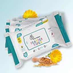 R for Rabbit Feather Aqua Baby Wipes Combo Travel Pack Of 40 Units | Pure Water Wet Wipes for Babies With Lid (Combo of 4 Packs)-14