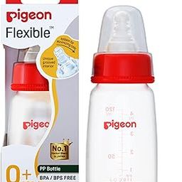 Pigeon Peristaltic Baby Nursing/Feeding Bottle KPP Nipple S,For 0+ Month Babies,BPA Free,BPS Free,Square Base,Red,120 ml-image-17