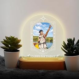 MerchX Personalized,Customized Tabletop Photo Frame Acrylic Printed Happy Birthday LED Table Lamp/Plaque Personalised with Birthday Decoration/Gift for Family,Friend & Special one Design-94-image-79