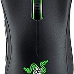 Razer DeathAdder Essential Wired Gaming Mouse I Single-Color Green Lighting I 6400DPI Optical Sensor- Black - RZ01-03850100-R3M1-26