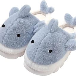 Cute Dolphin Fit Slippers for Women and Girls Plush House Slip-on Indoor.-image-0