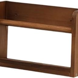 ARTISOUL® Wooden Floating Bookshelf Trendy Books Stand for Bedroom Hotel Children Room Brown 30X12X20Cm | Furniture | Bookcases-image-18