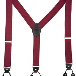 Twill Maroon With Black Y-Back Cilp-On Suspender for Men-image-39
