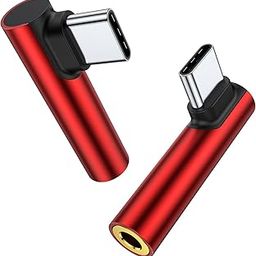 USB-C to 3.5mm Headphone Adapter – Compatible with Samsung Galaxy, Google Pixel, OnePlus, iPad, MacBook, and Dell XPS Audio Jack Converter (Red)-image-83
