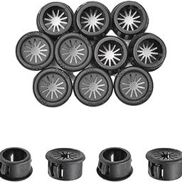 Fielect EHR-16 Black Nylon Cable Pipe Snap Bushing Protector Grommet 10Pcs-image-39