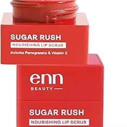 ENN Sugar Rush Nourishing Lip Scrub | Removes Dead Skin Cells | Beeswax | Lightens Dark Lips | Exfoliator | Raw Sugar | Natural | For Men & Women | 6gm-25