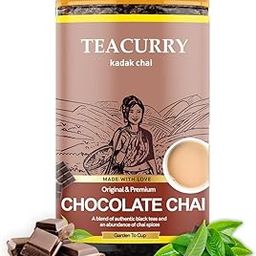TEACURRY Chocolate Chai (100 Grams, 50 Cups) - Chocolate Assam Black Tea - 100% Natural Flavoured Tea | Refreshing & Tasteful Flavor Chocolate Chai Tea-image-32