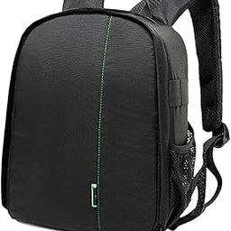 MERISHOPP®DSLR Camera Backpack Camera Bag 9.8x6x13.3inch for Outdoor Activities Sturdy Black Green|Cameras & Photo | Cases, Bags & Covers|1 Camera Backpack-image-84
